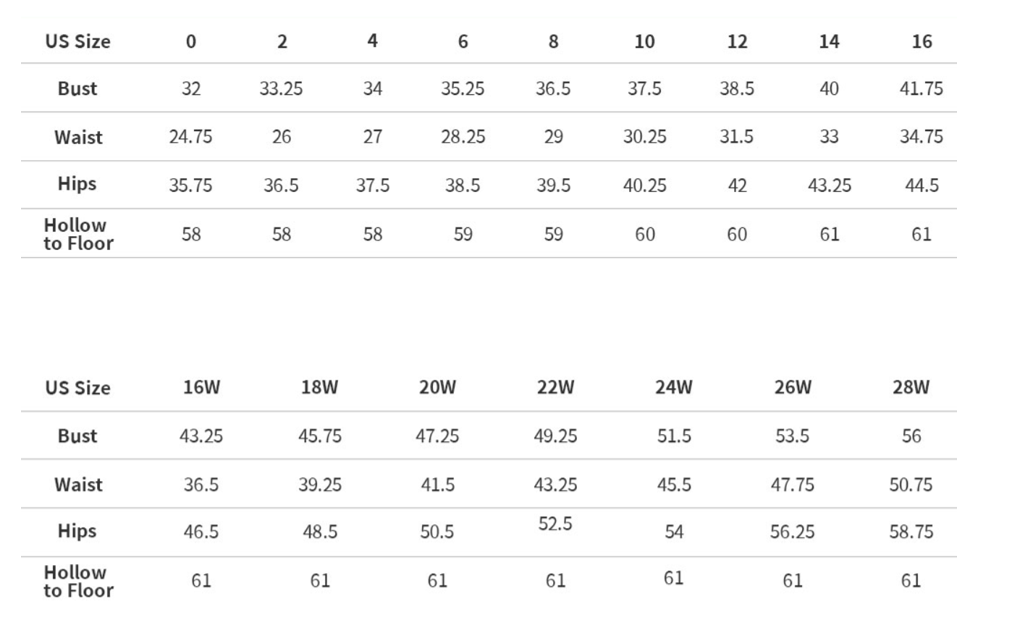 Women's Size Chart